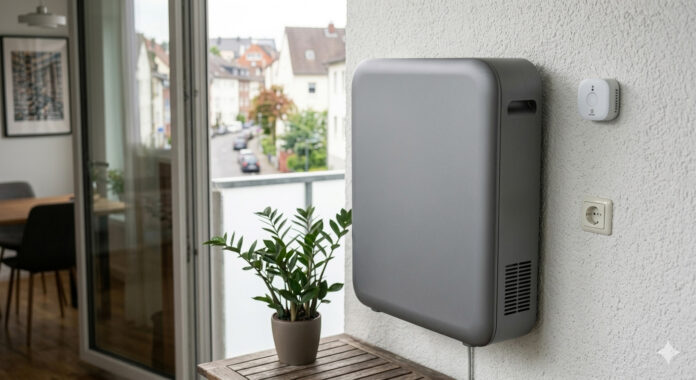 Balkonkraftwerk mit Speicher am Balkon